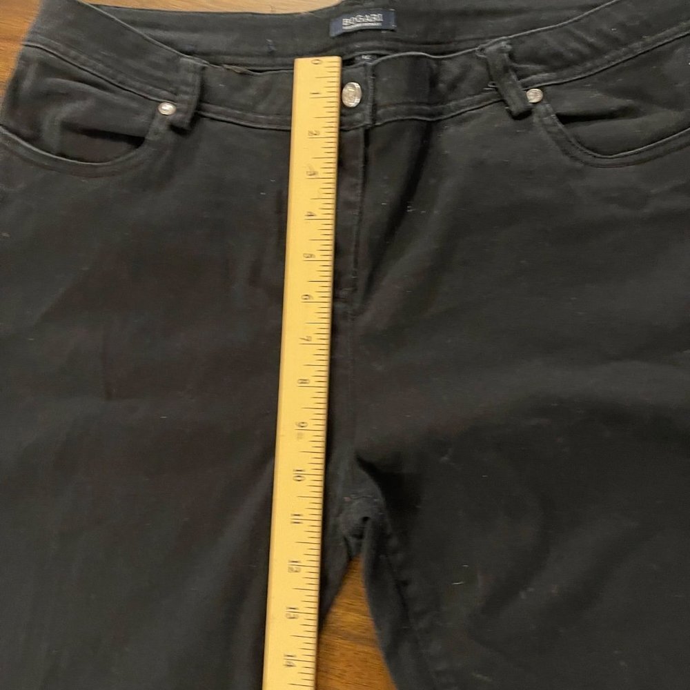 Bogari Women's Skinny Jeans in Black Size 12 gem details 5 pocket - Picture 3 of 13